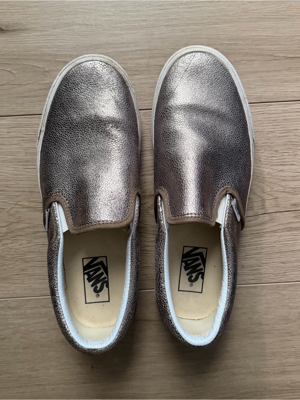 Vans Slip-On Sneakers - Metallic Women’s size 9.5 Men’s size 8